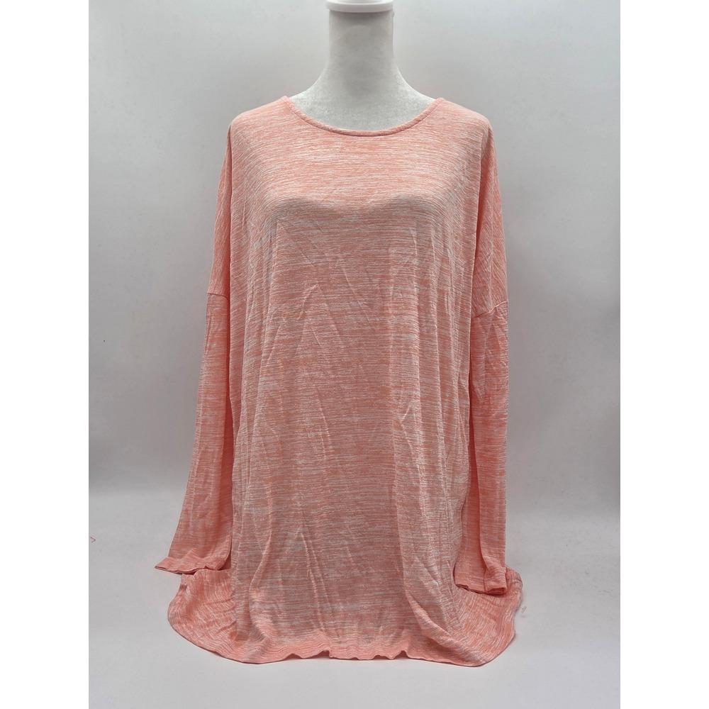 Hayden Los Angeles Women's Medium Coral Marled Long Sleeve Tunic NWT 101-631